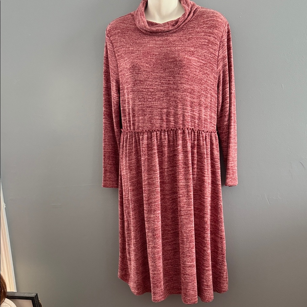Chic Maroon Long Sleeve Dress